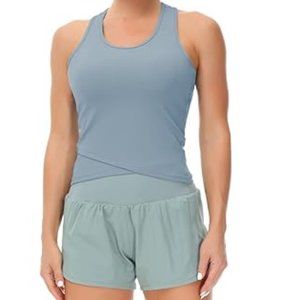 BNWT Women's Racerback Workout Tank Tops with Built in Bra Sleeveless Slim Fit